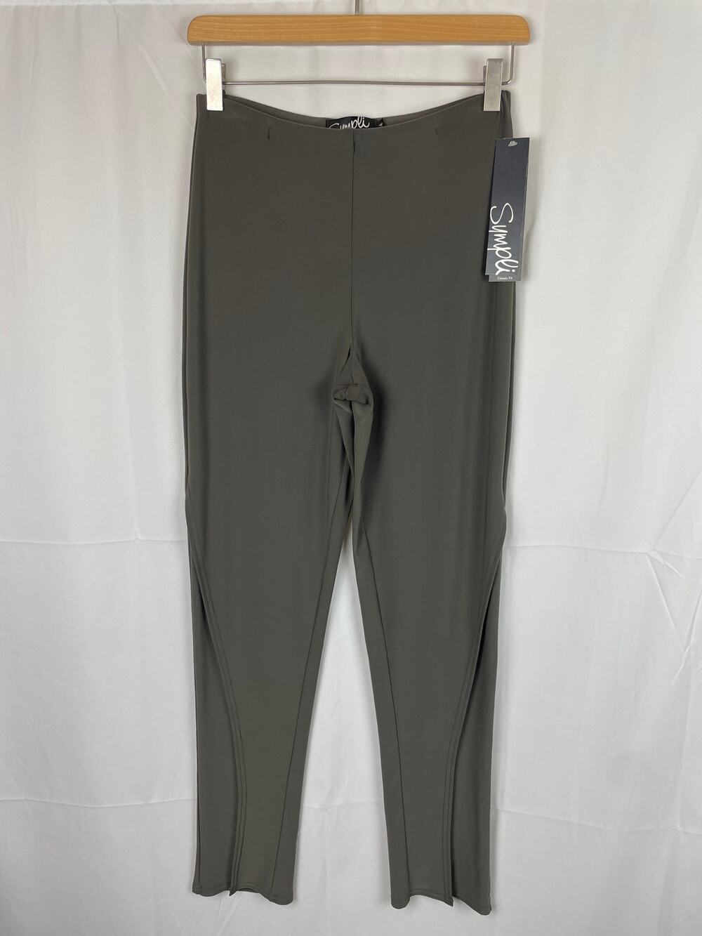 Sympli Canada Women's Slice Ankle Hem Trouser Pant Hazel Green 27119 Size 4